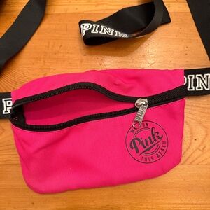Victoria's Secret PINK Adjustable Fanny Pack Waist Belt Bag In Hot Pink NWT